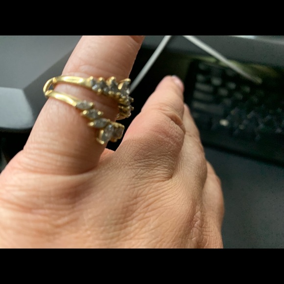 18k Solid Gold w 1 carat diamonds ring wrap - Picture 6 of 7